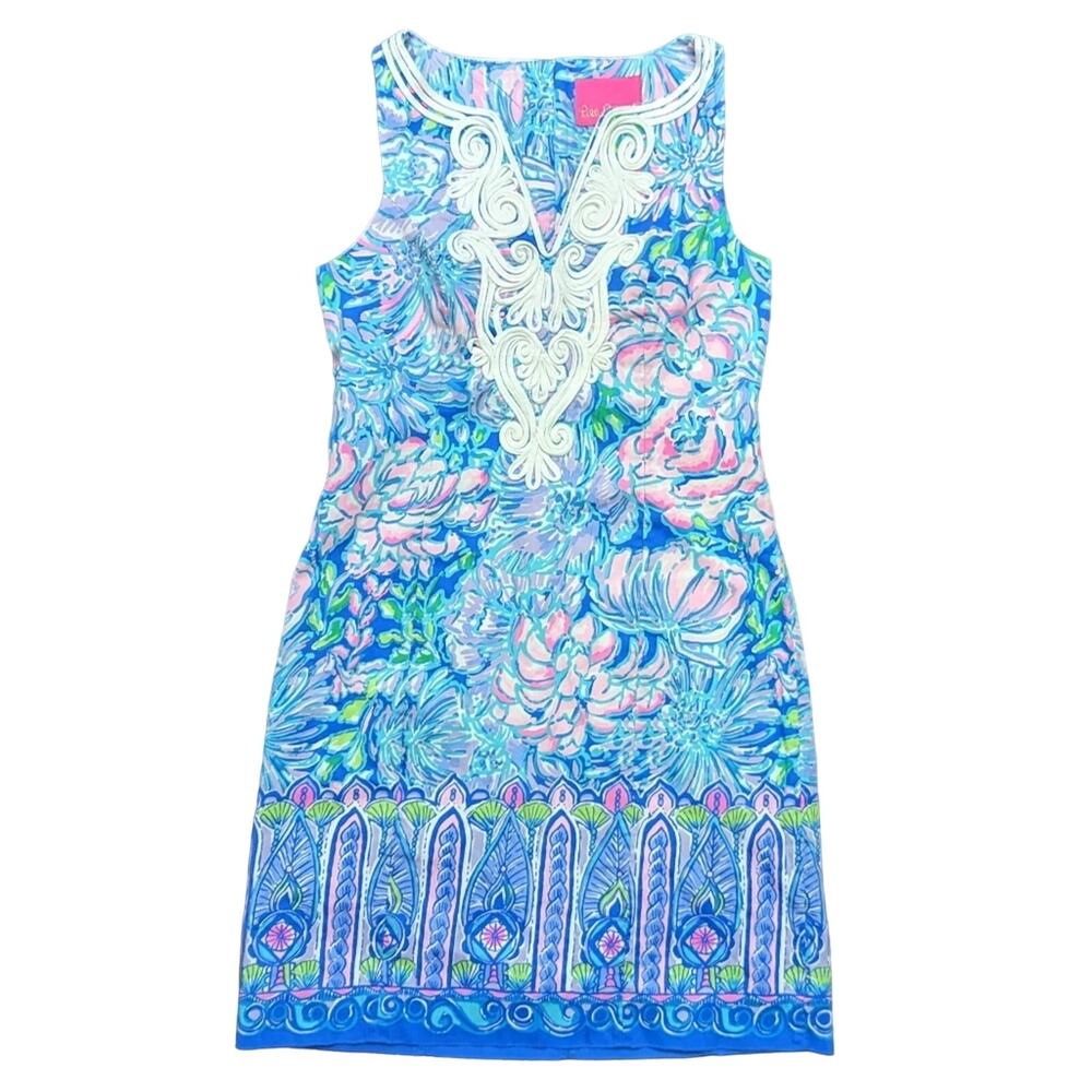 NWOT Lilly Pulitzer Gabby Stretch Shift In Full Bloom Dress Size 0
